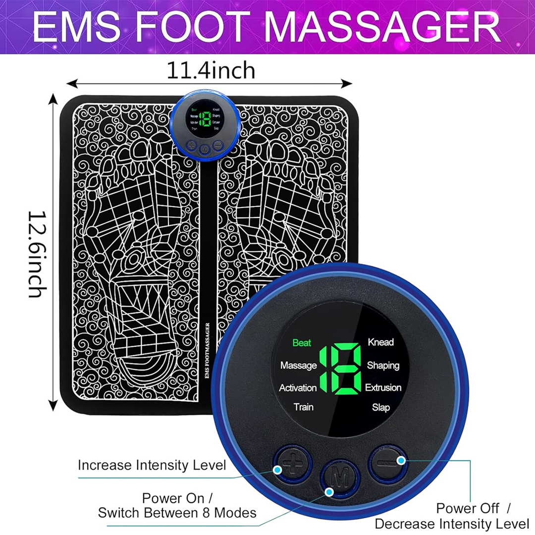 Picture of Ems foot massage mat automatic electric physiotherapy tens massage relax 9 gears - NR Mart-2024 - Multicolor