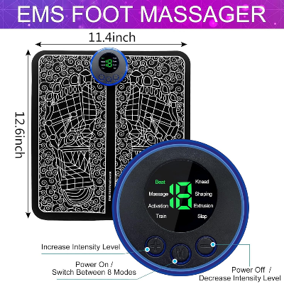 Picture of Ems foot massage mat automatic electric physiotherapy tens massage relax 9 gears - NR Mart-2024 - Multicolor