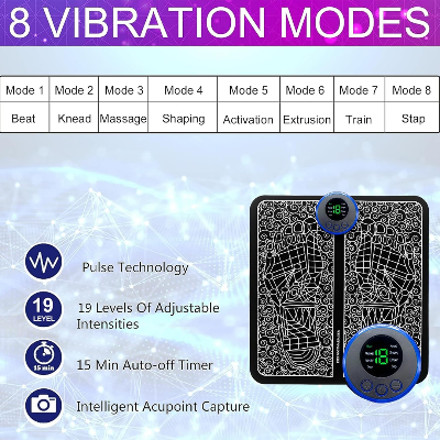 Picture of Ems foot massage mat automatic electric physiotherapy tens massage relax 9 gears - NR Mart-2024 - Multicolor