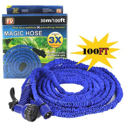 Picture of Magic hose pipe, 100 feet, green, blue covered-Hoses & Pipes-Nr mart - Multicolor