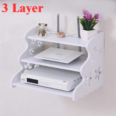 Picture of WiFi Router storage Stand Set Wall Floating Shelves Wall Mount Model big (3 layer)-Space Savers-Nr mart - Multicolor