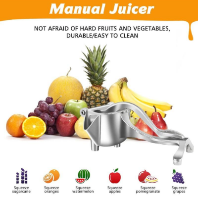 Picture of Manual Juice Squeezer Aluminum Alloy Hand Pressure Juicer Pomegranate Orange Lemon Sugar Cane Juice Kitchen Fruit Tool - NR Mart - Multicolor