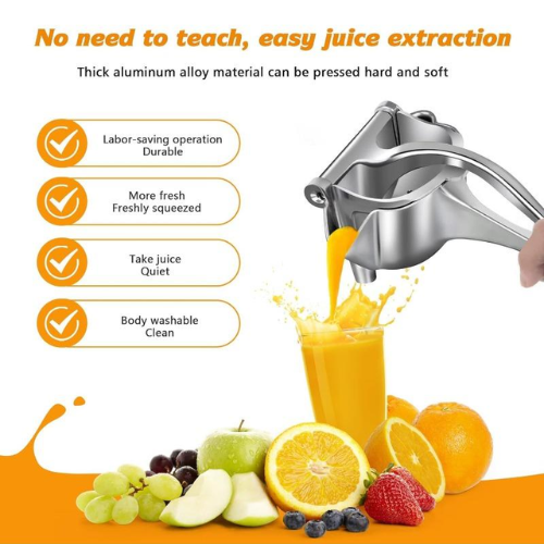 Picture of Manual Juice Squeezer Aluminum Alloy Hand Pressure Juicer Pomegranate Orange Lemon Sugar Cane Juice Kitchen Fruit Tool - NR Mart - Multicolor