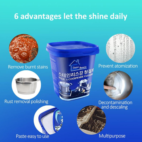 Picture of Strong Stainless Steel Cookware Cleaning, Cleaner Beauty Oven and Cookware Cleaner, Cleaning Powder - NR Mart