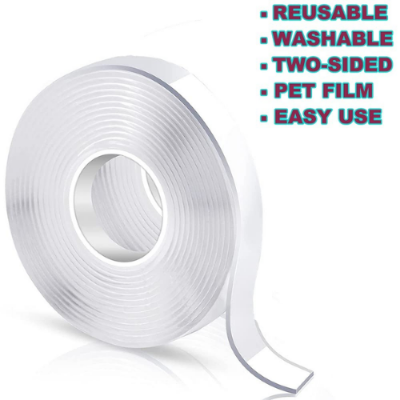 Picture of 2M-Nano Magic Double Side Adhesive Tape 2CM Wide Reusable Clear Waterproof Anti-Slip Traceless Sticky Gel Pad Strips Grip for Car Home Office Supplies-Adhesives & Tape-Nr mart - Multicolor