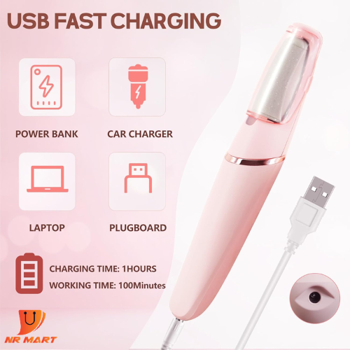 Picture of Electronic Tool File and Healing Tissue Remover Electric Foot Grinder Pink- Foot Relief Accessories & Tools-Foot Relief Accessories & Tools-Nr mart - Multicolor