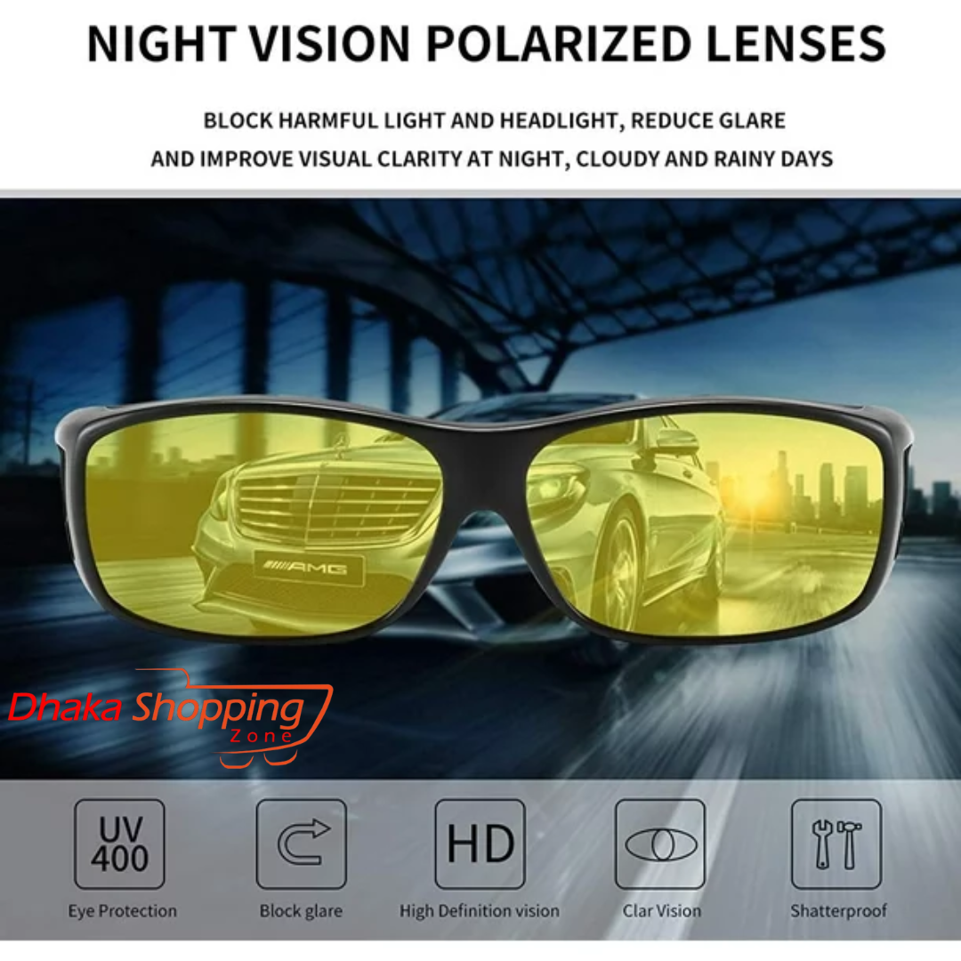 Picture of 2in1High Quality Night Vision & HD Polarized Anti-Glare Sun Glass - NR Mart - Multicolor