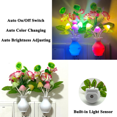 Picture of LED Sensor Dream Mushroom Night Light Lamp - Multi-Color 1 pcs - Night Lights -nr mart - Multicolor