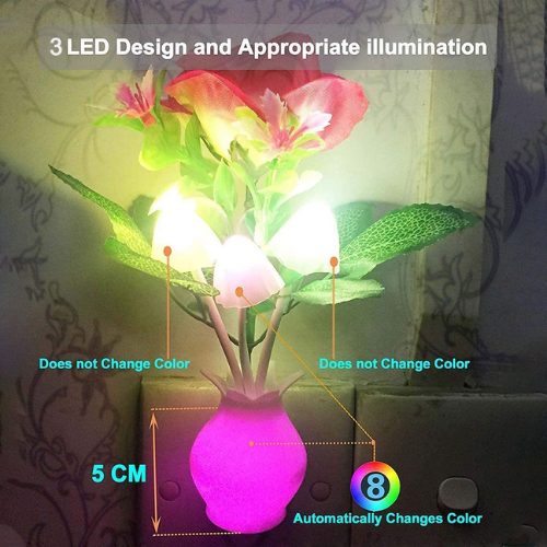 Picture of LED Sensor Dream Mushroom Night Light Lamp - Multi-Color 1 pcs - Night Lights -nr mart - Multicolor