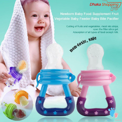 Picture of Baby Food Feeder Baby Baby Supplies Nipple Teat Pacifier Fruit Vegetable Feeder Nipple Feeding Safe Fresh Food Chupeta For Toddlers - NR Mart - Multicolor