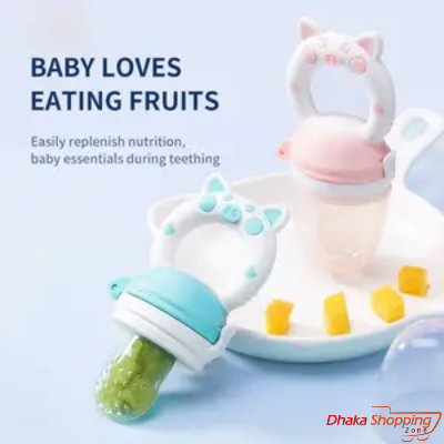 Picture of Baby Food Feeder Baby Baby Supplies Nipple Teat Pacifier Fruit Vegetable Feeder Nipple Feeding Safe Fresh Food Chupeta For Toddlers - NR Mart - Multicolor