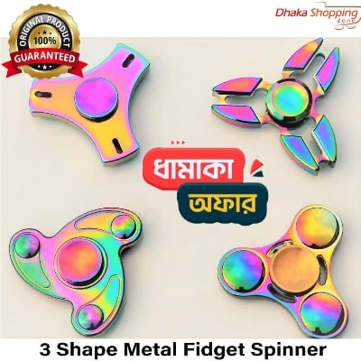 Picture of 3 Shape Metal Fidget Spinner Toy Random model/color-Fidget Spinners & Cubes-Nr mart