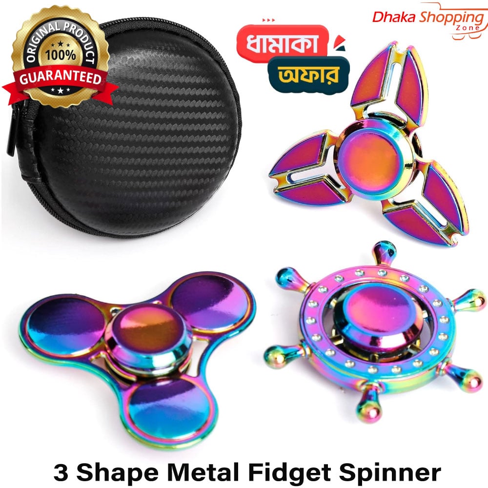 Picture of 3 Shape Metal Fidget Spinner Toy Random model/color-Fidget Spinners & Cubes-Nr mart