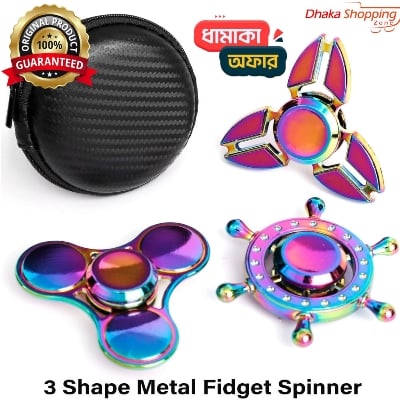 Picture of 3 Shape Metal Fidget Spinner Toy Random model/color-Fidget Spinners & Cubes-Nr mart