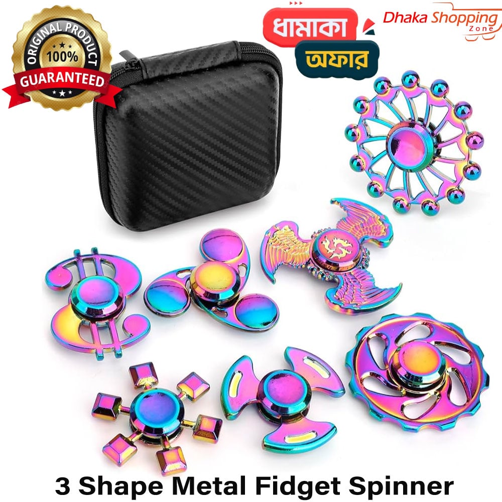 Picture of 3 Shape Metal Fidget Spinner Toy Random model/color-Fidget Spinners & Cubes-Nr mart