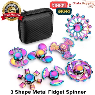 Picture of 3 Shape Metal Fidget Spinner Toy Random model/color-Fidget Spinners & Cubes-Nr mart