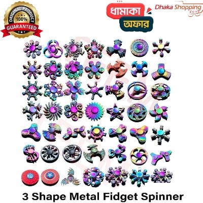 Picture of 3 Shape Metal Fidget Spinner Toy Random model/color-Fidget Spinners & Cubes-Nr mart