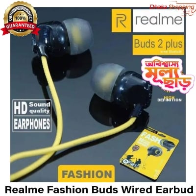 Picture of Realme Fashion Buds Wired Earbud In-Ear Stereo Earphones For All Smartphone - Headphone- In-Ear Headphones-Nr mart - Multicolor