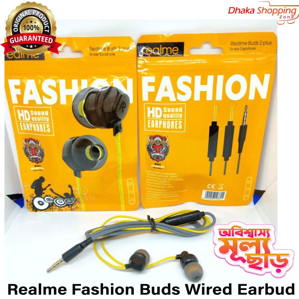 Picture of Realme Fashion Buds Wired Earbud In-Ear Stereo Earphones For All Smartphone - Headphone- In-Ear Headphones-Nr mart - Multicolor