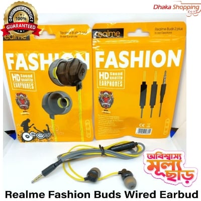 Picture of Realme Fashion Buds Wired Earbud In-Ear Stereo Earphones For All Smartphone - Headphone- In-Ear Headphones-Nr mart - Multicolor