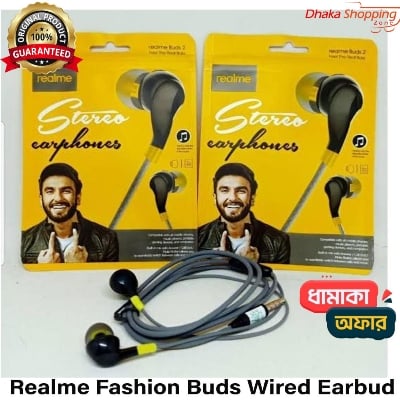 Picture of Realme Fashion Buds Wired Earbud In-Ear Stereo Earphones For All Smartphone - Headphone- In-Ear Headphones-Nr mart - Multicolor