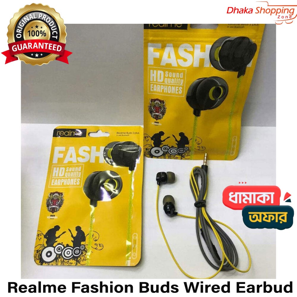 Picture of Realme Fashion Buds Wired Earbud In-Ear Stereo Earphones For All Smartphone - Headphone- In-Ear Headphones-Nr mart - Multicolor