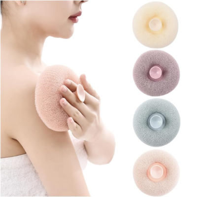 Picture of shower puff pure bath pouf luxurious exfoliation sponge for smooth skin-Shower brush - NR Mart - Multicolor