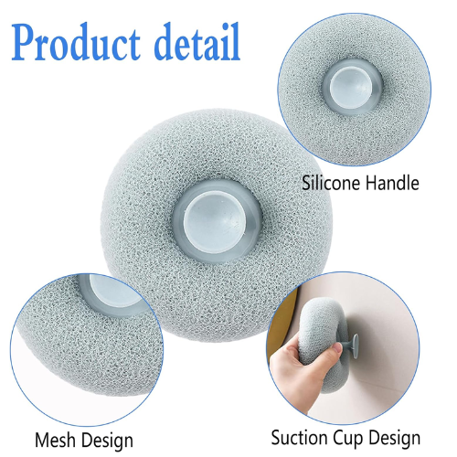 Picture of shower puff pure bath pouf luxurious exfoliation sponge for smooth skin-Shower brush - NR Mart - Multicolor