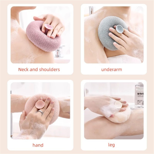 Picture of shower puff pure bath pouf luxurious exfoliation sponge for smooth skin-Shower brush - NR Mart - Multicolor