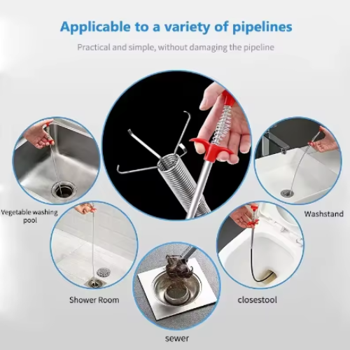 Picture of Pipe Cleaner Four-claw Extractor Dredging Artifact Pipe Cleaner Four-claw Extractor Cleaning Floo - NR Mart - Multicolor