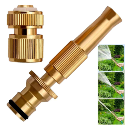Picture of Copper High Pressure Sprinkler Sprayer Hose Pipe Nozzle Spraying Head Garden Irrigation Fitting-Watering Systems & Garden Hoses - NR Mart - Multicolor
