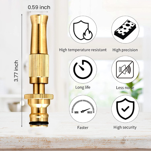 Picture of Copper High Pressure Sprinkler Sprayer Hose Pipe Nozzle Spraying Head Garden Irrigation Fitting-Watering Systems & Garden Hoses - NR Mart - Multicolor
