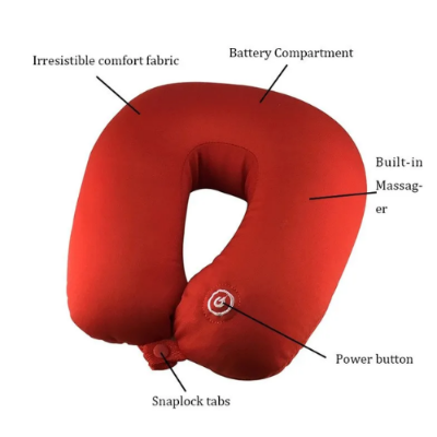 Picture of Travel pillow vibrating Neck Massage Cushion Pillow-Travel pillows-Nr mart - Multicolor