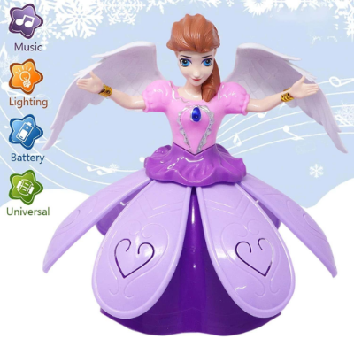 Picture of Princess Music Dancing Doll & Rotating Angel Girl Flashing Lights with Music Gift Toy For Kids or Baby - NR Mart - Multicolor