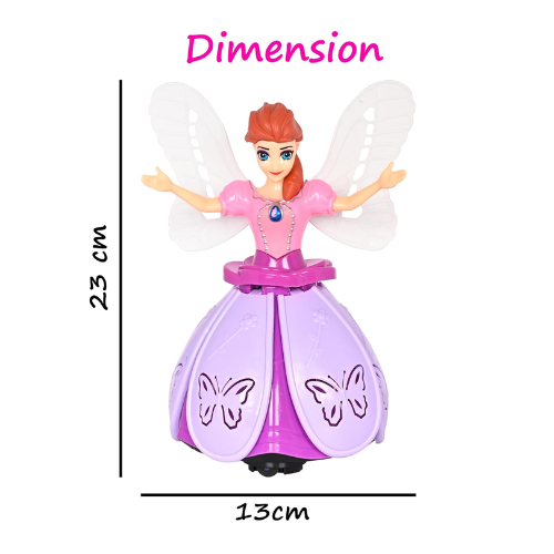 Picture of Princess Music Dancing Doll & Rotating Angel Girl Flashing Lights with Music Gift Toy For Kids or Baby - NR Mart - Multicolor