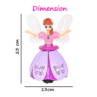 Picture of Princess Music Dancing Doll & Rotating Angel Girl Flashing Lights with Music Gift Toy For Kids or Baby - NR Mart - Multicolor