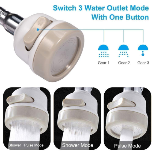 Picture of 360 Degree Rotary Swivel Faucet Nozzle Anti-splash Water Filter Adapter Shower Head Bubbler Saver Tap for Bathroom Kitchen Tools- Bathroom Fittings-Bathroom Fittings - Nr mart - Multicolor
