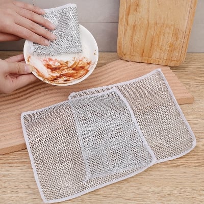 Picture of 12 Pcs Magic Cleaning Cloth Kitchen Dishwashing Towel Metal Steel Wire Cleaning Rag For Dish Pot Cleaning Tools - NR Mart - Dish Cloth & Towels - 12-Pcs