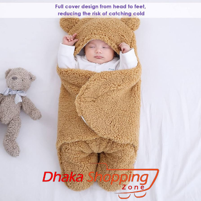 Picture of Baby Sleeping Bag Ultra-Soft Fluffy Fleece Newborn Receiving Blanket Infant Boys Girls ClothesSleeping Nursery Wrap Swaddle NR Mart - Multicolor
