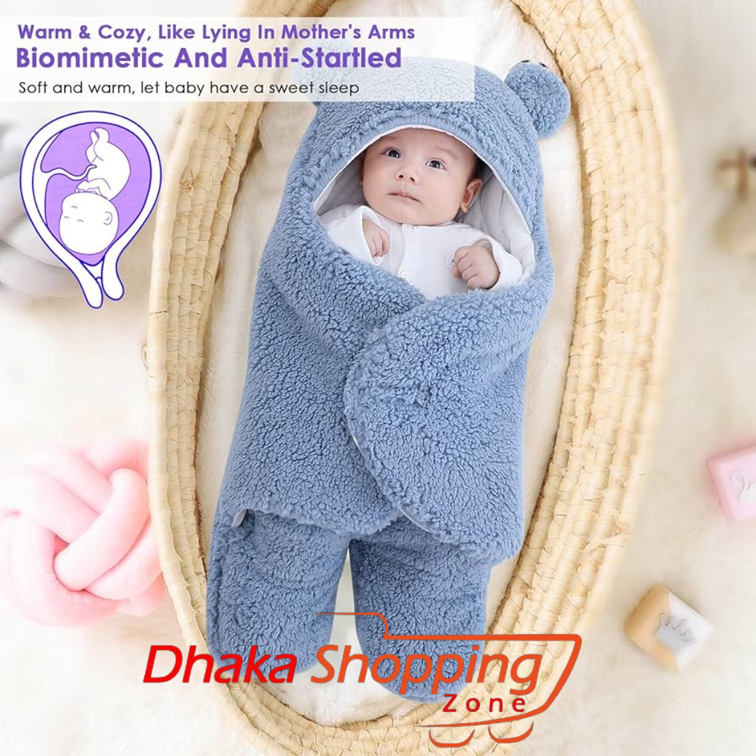 Picture of Baby Sleeping Bag Ultra-Soft Fluffy Fleece Newborn Receiving Blanket Infant Boys Girls ClothesSleeping Nursery Wrap Swaddle NR Mart - Multicolor
