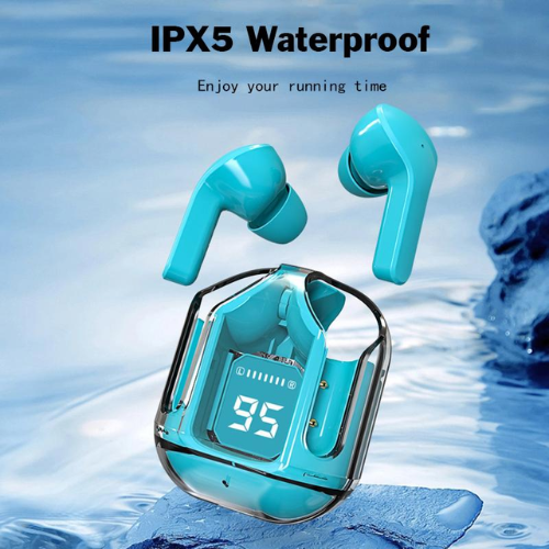 Picture of BT30 Mini transparent Wireless Bluetooth headset Digital display ENC noise reduction-Wireless earbuds-Nr mart - Multicolor