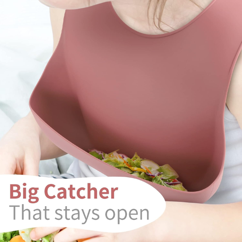 Picture of Silicone Baby Bibs with Food Catcher (Multicolor)  -  NR Mart-2024 - Multicolor