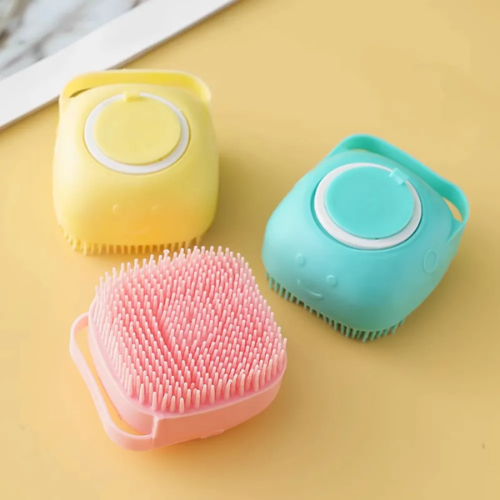 Picture of Bath Massage Gloves Brush Soft Safety Silicone-NR Mart-2024 - Multicolor