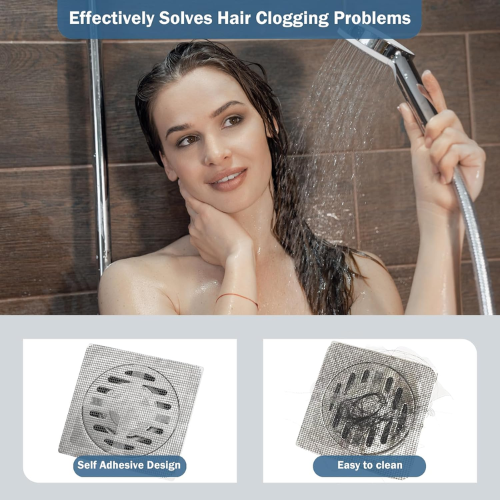 Picture of Drain Strainer Cover For Hair Stopper, Disposable Shower Drain Hair Catcher, Disposable Hair Catchers For Shower, Floor Si-NR Mart-2024