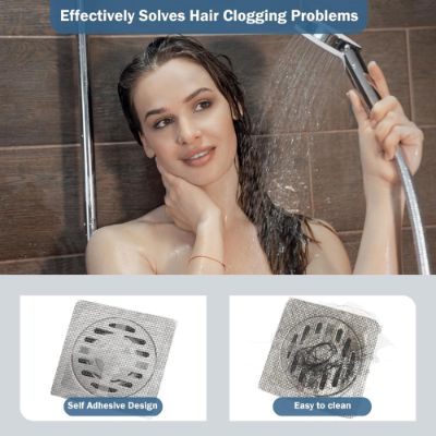 Picture of Drain Strainer Cover For Hair Stopper, Disposable Shower Drain Hair Catcher, Disposable Hair Catchers For Shower, Floor Si-NR Mart-2024