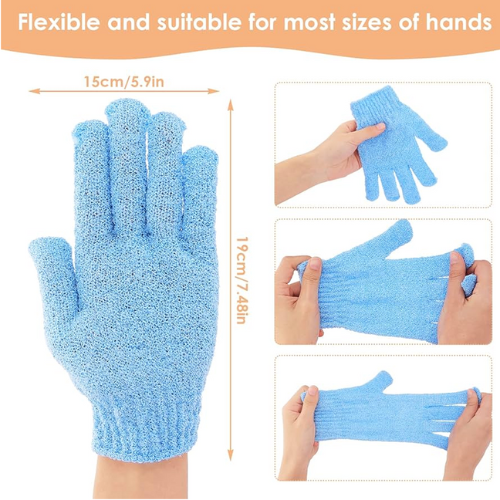 Picture of Shower Scrub Gloves Resistance Body Massage Sponge Wash Skin Exfoliator Exfoliate Mitt Glove for Peeling 1 Piece Bath Gloves - bath sponge - NR Mart-2024