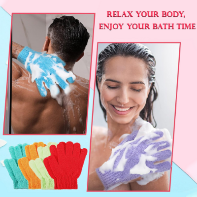 Picture of Shower Scrub Gloves Resistance Body Massage Sponge Wash Skin Exfoliator Exfoliate Mitt Glove for Peeling 1 Piece Bath Gloves - bath sponge - NR Mart-2024