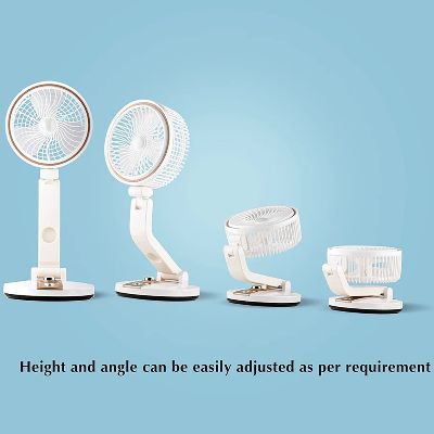 Picture of Mini Rechargable Folding Fan USB Charging Fan Mute Portable Fan Floor Desktop Fan Dual-use Super Large Capacity Battery-NR Mart-2024 - Multicolor