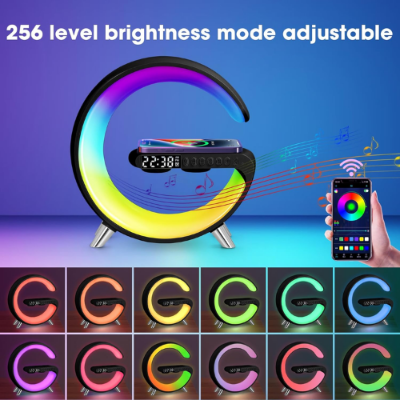 Picture of G63 Smart Light Sound Speaker Machine Fast Charging Alarm Clock 7-Color RGB Music Player Speaker - NR Mart-2024 - Multicolor