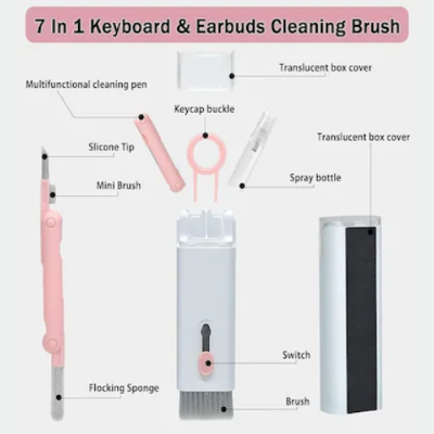 Picture of 7-in-1 Cleaning set headphones, keyboard, socket, digital products, laptop multi-functional use, easy to carry and compact-NR Mart-2024 - Multicolor